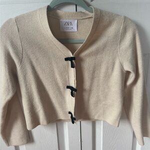 Zara bow tie front sweater